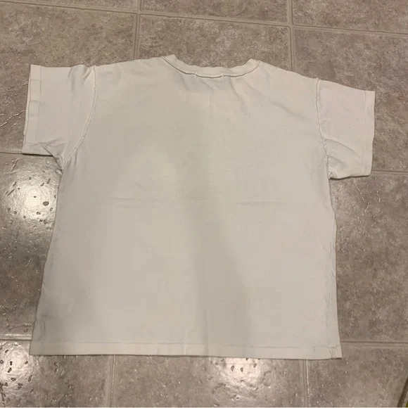 Daydreamer Johnny Cash Ghost Riders in the Sky Ivory Cropped Tee, Small - Picture 9 of 9